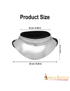 Small medieval knight gorget, mild steel 2