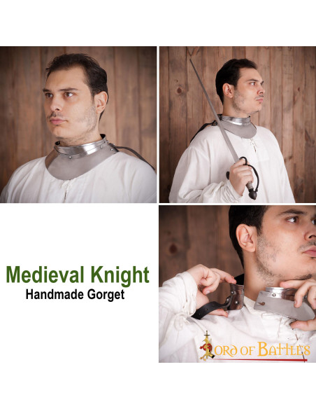 Small medieval knight gorget, mild steel