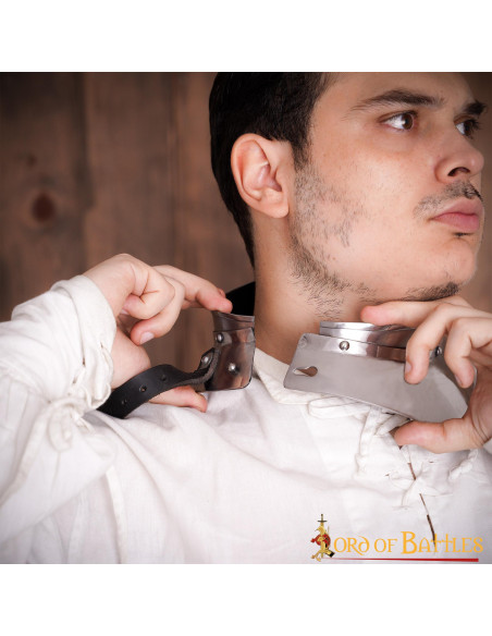 Small medieval knight gorget, mild steel