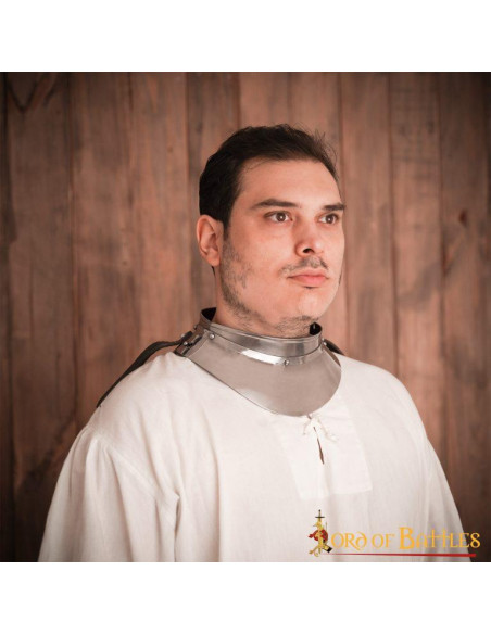 Small medieval knight gorget, mild steel