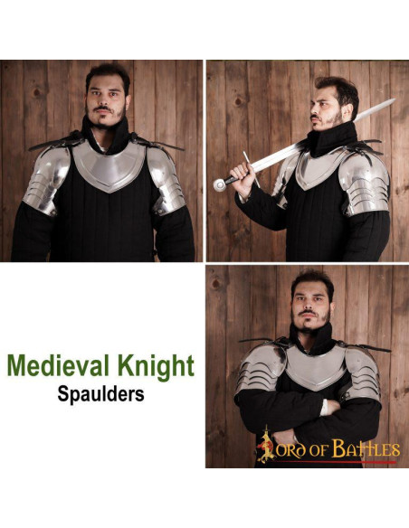 Functional medieval knight shoulder pads