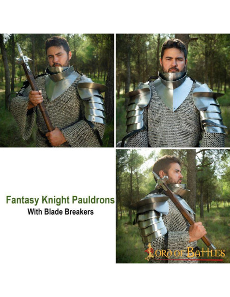 Medieval knight shoulder pads with...