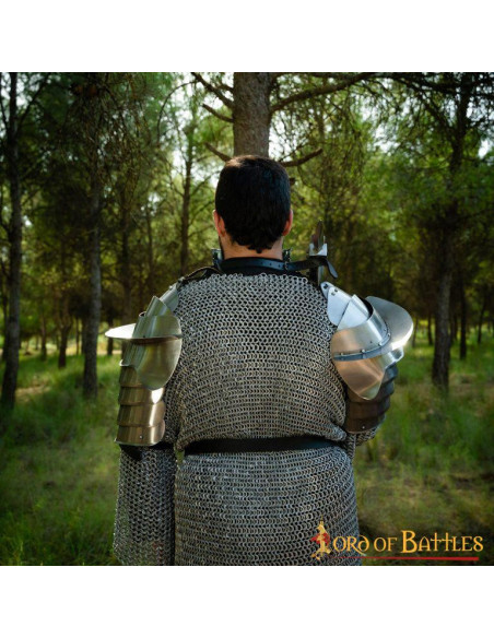 Medieval knight shoulder pads with...