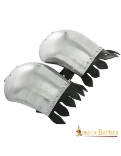 Medieval knight shoulder pads with leather straps 2