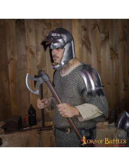 Medieval knight shoulder pads with...