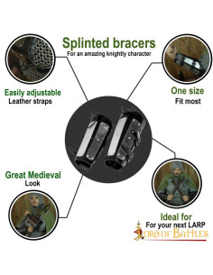 Genuine leather bracelet reinforced with steel plates 2