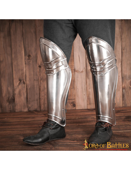 Classic Medieval Fantasy Knight Greaves