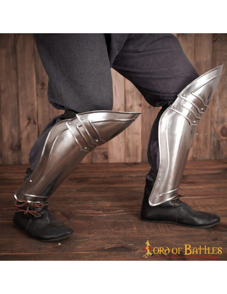 Classic Medieval Fantasy Knight Greaves