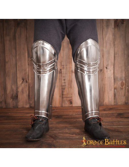 Classic Medieval Fantasy Knight Greaves