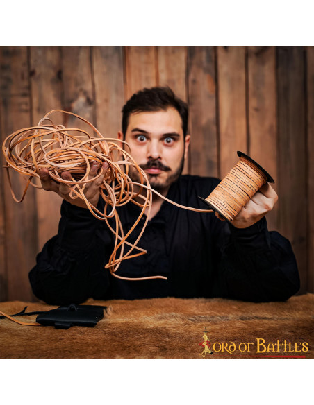 Natural leather spool (50 mts.)