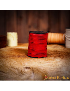 Red leather bobbin (50 mts.)