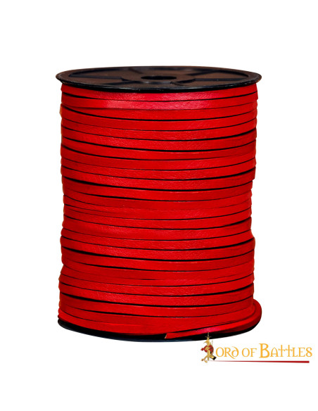 Red leather bobbin (50 mts.)