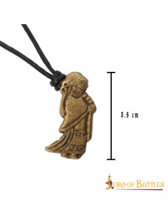 Viking brass Valkyrie pendant 2