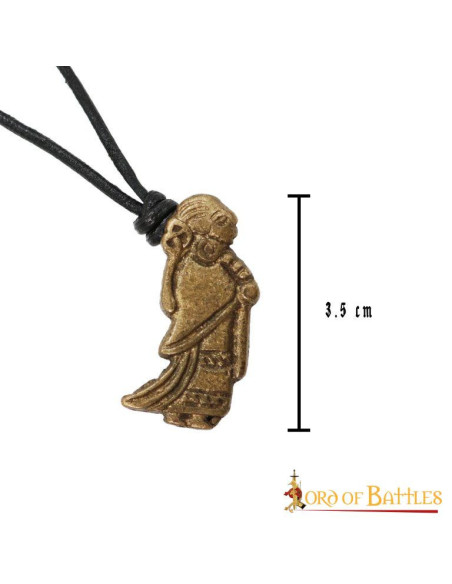 Viking brass Valkyrie pendant