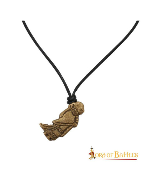 Viking brass Valkyrie pendant
