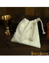 Medieval bag in cotton canvas, ecru