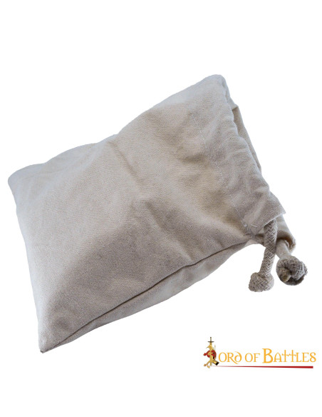 Medieval bag in cotton canvas, ecru