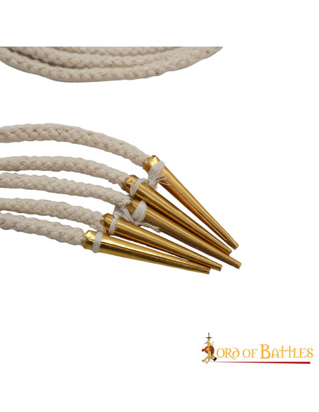 Set of 5 cream colored aiglets with...