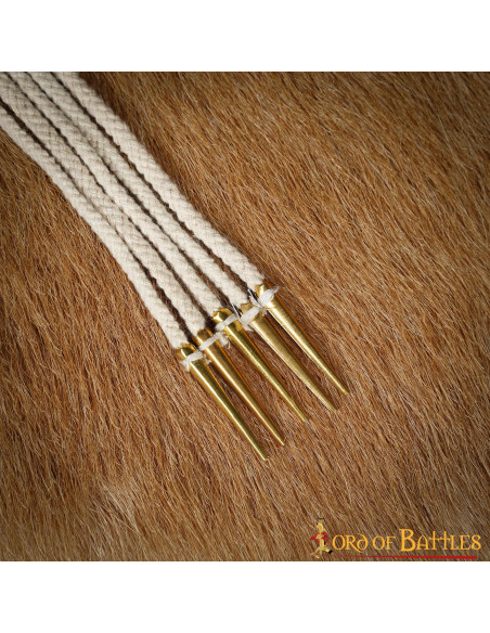 Set of 5 cream colored aiglets with...