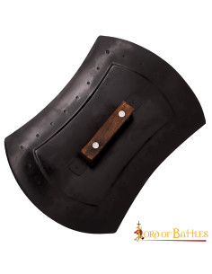 Medieval rectangular steel buckler (41x28.5 cm.) 2