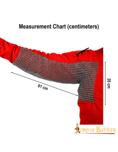 Chain mail for triceps, elbow and forearm, flat rings 2