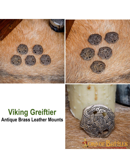 Set of 5 Viking Greiftier buttons