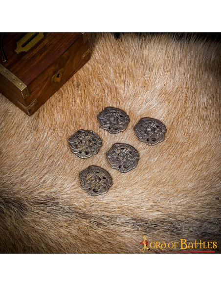 Set of 5 Viking Greiftier buttons