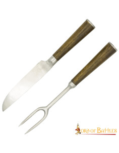 Medieval knife and fork set (20.3 cm.)