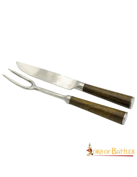 Medieval knife and fork set (20.3 cm.)