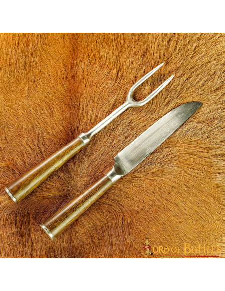 Medieval knife and fork set (20.3 cm.)