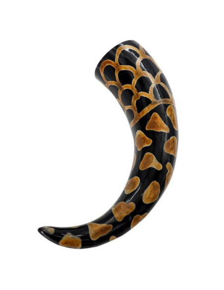 Viking drinking horn with burnt...