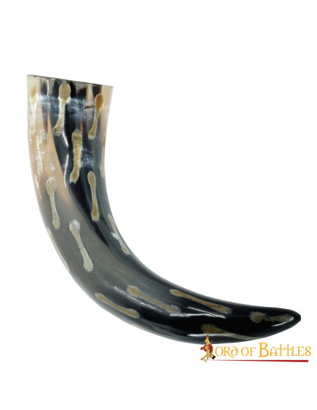 Ox horn with charred flecks, 400-500 ml