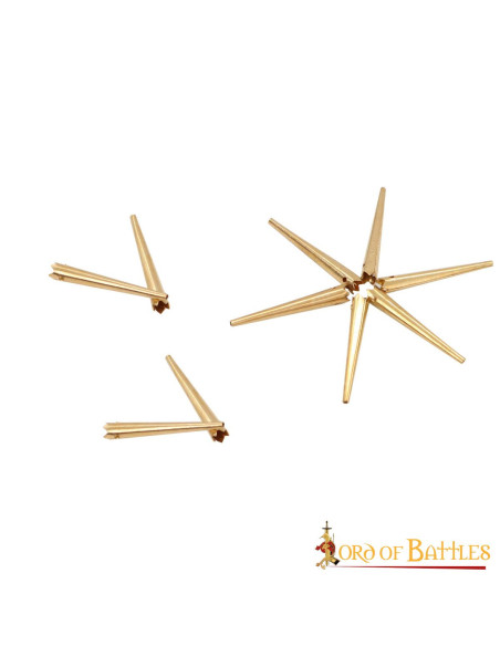 Set of 10 bright brass aiglets or...