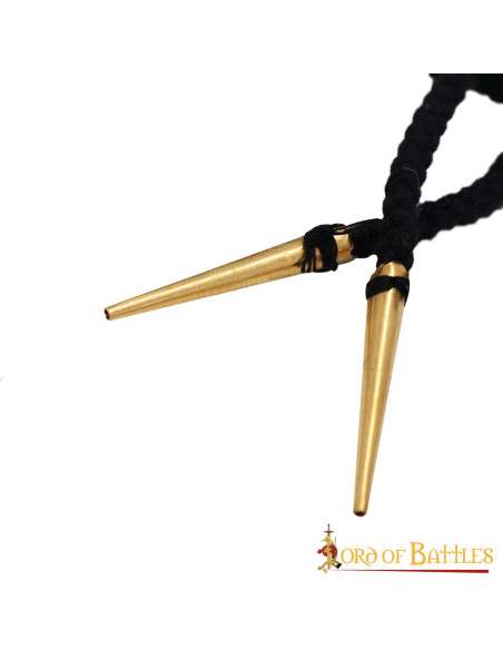 Set of 10 bright brass aiglets or...