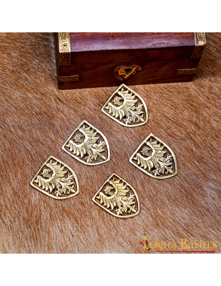 Set of 5 heraldic eagle shields for...