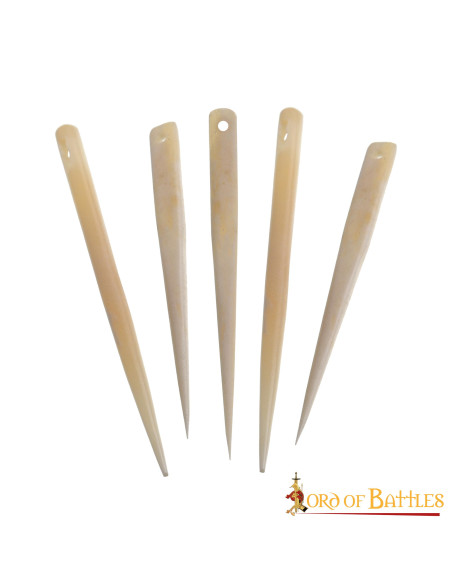 Set of 5 Viking bone needles (7 cm.)