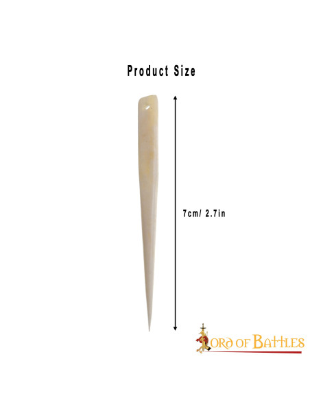 Set of 5 Viking bone needles (7 cm.)