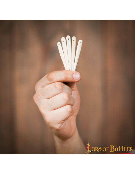 Set of 5 Viking bone needles (7 cm.)