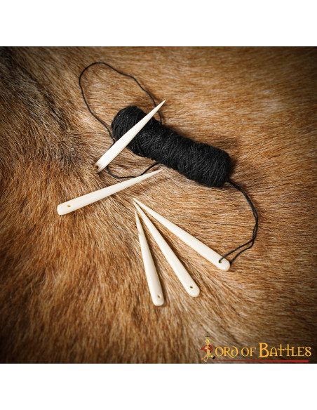 Set of 5 Viking bone needles (7 cm.)