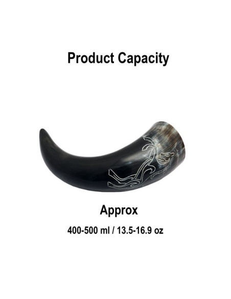 Viking drinking horn design Horse...