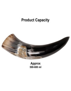 Viking drinking horn cross skull design 2