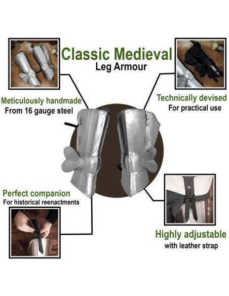 Classic medieval armor for legs