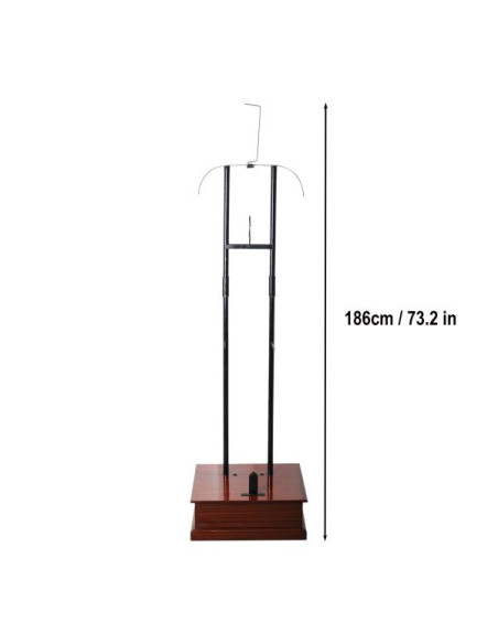 Metal support with wooden base for...