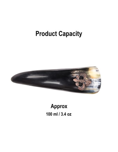 Set of 3 Viking drinking horns Fleur...