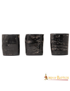 Set of 3 Viking style horn shot glasses