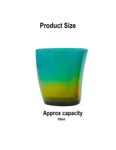 Set of 3 colorful ox horn shot glasses 2