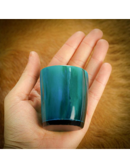 Set of 3 colorful ox horn shot glasses