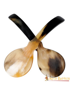 Set of 2 Viking Style Genuine Horn Spoons 2