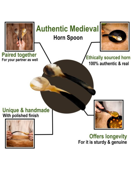 Set of 2 Viking Style Genuine Horn...