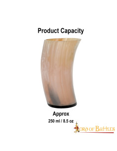 Viking mug in ox horn for beer